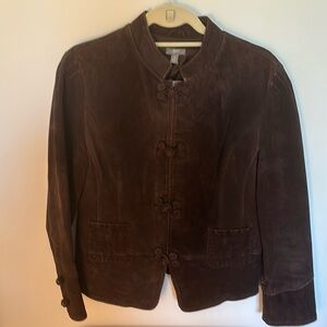 JJill 100% Leather Suede jacket, professionally cleaned